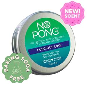No Pong Luscious Lime Bicarb Free 35g tin Made in CA